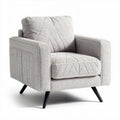 Fauteuil en tissu beige avec coussins rembourrés dimensions 80 x 80 x 75cm