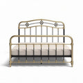 Lit en métal noir et doré avec sommier 200 x 140 x 100cm pour chambre