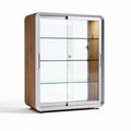 Vitrine en verre et bois avec porte coulissante dimensions 80 x 40 x 120cm