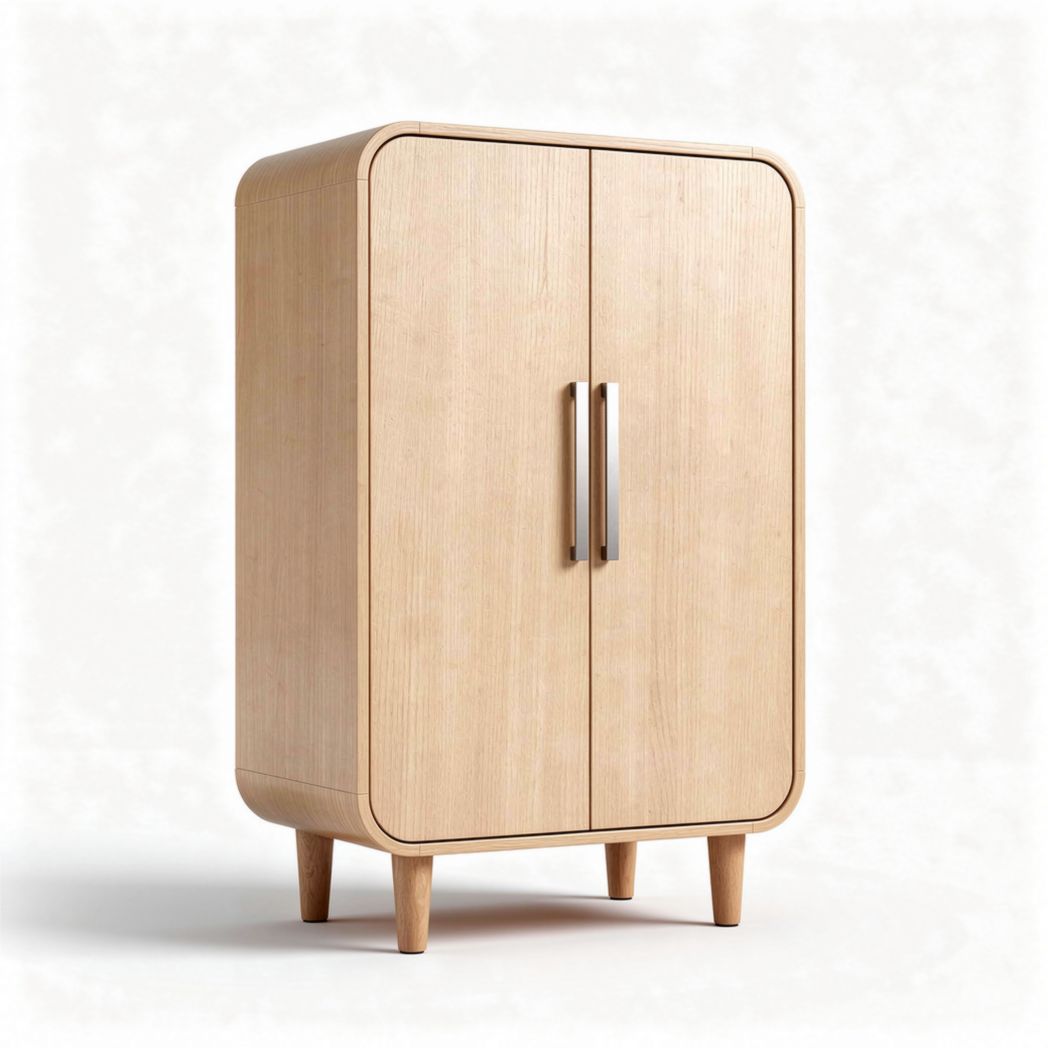 Armoire en bois clair dimensions 80 x 50 x 120cm pour rangement spacieux