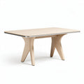 Table rectangulaire en bois clair 150 x 90 x 75cm pour la salle à manger